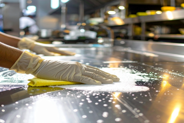 Deep clean of commercial kitchen equipment