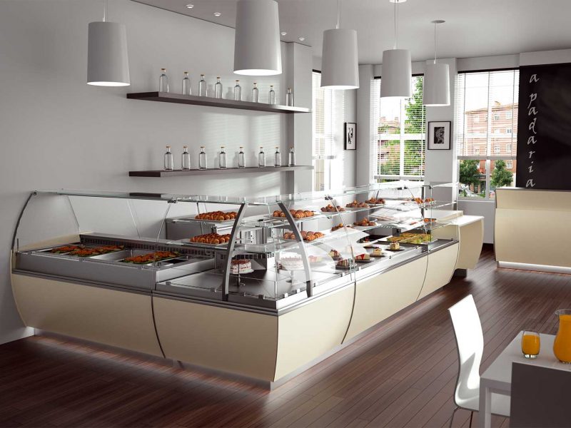 Modern commercial kitchen interior during project implementation phase